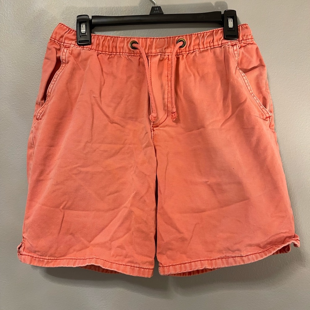 Coral drawstring shorts